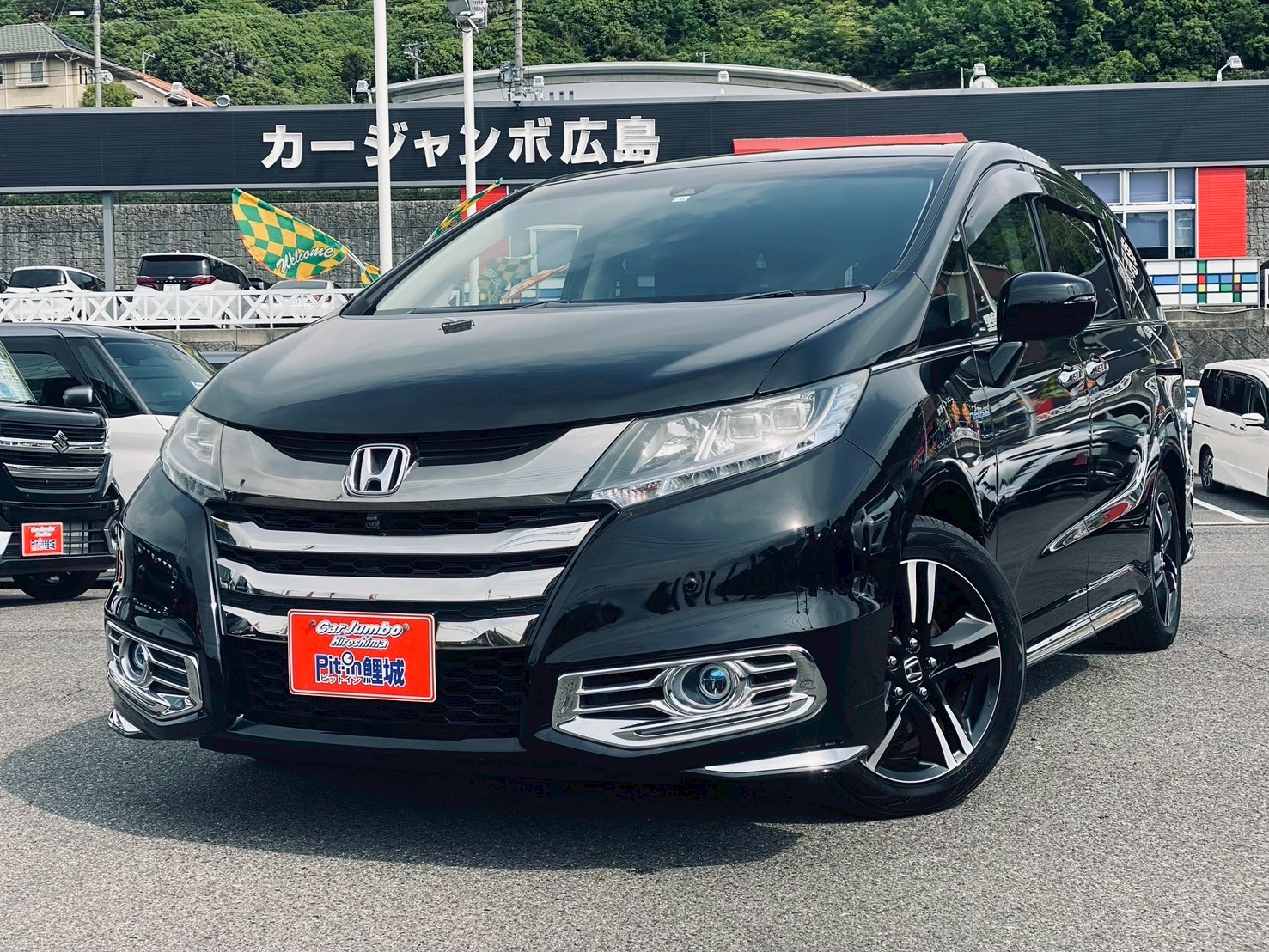 H28年式　ホンダ　オデッセイハイブリッド　アブソルート・ホンダセンシングEXパック　純正ナビ／全方位カメラ／Ｂｌｕｅｔｏｏｔｈ／クルコン／ＥＴＣ／パワーシート／両側電動スライドドア／リア席オットマン／ＢＳＭ／フォグランプ／純正フリップダウンモニター／ホンダセンシング【1011466】【234】