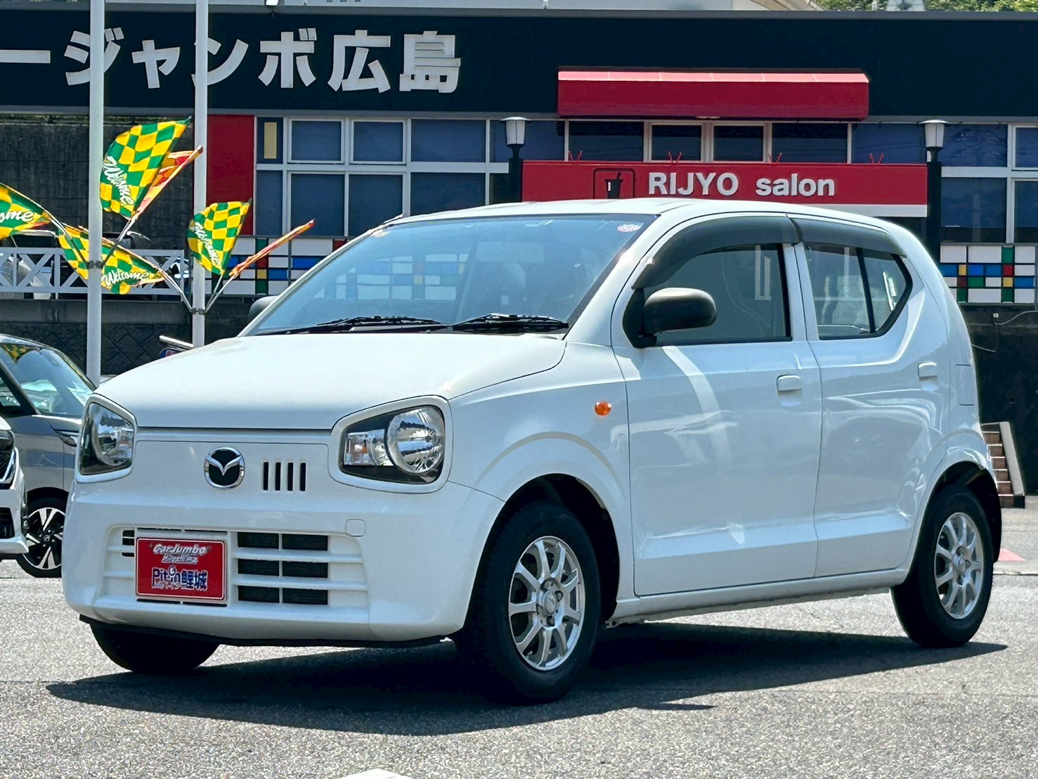 H29年　マツダ　キャロル　社外ナビ　ワンセグテレビ　ＣＤ再生　ＤＶＤ再生　ＥＴＣ　運転席シートヒーター　フロントドライブレコーダー　アイドリングストップ　横滑り防止装置　キーレスキー　社外アルミホイール【213947】