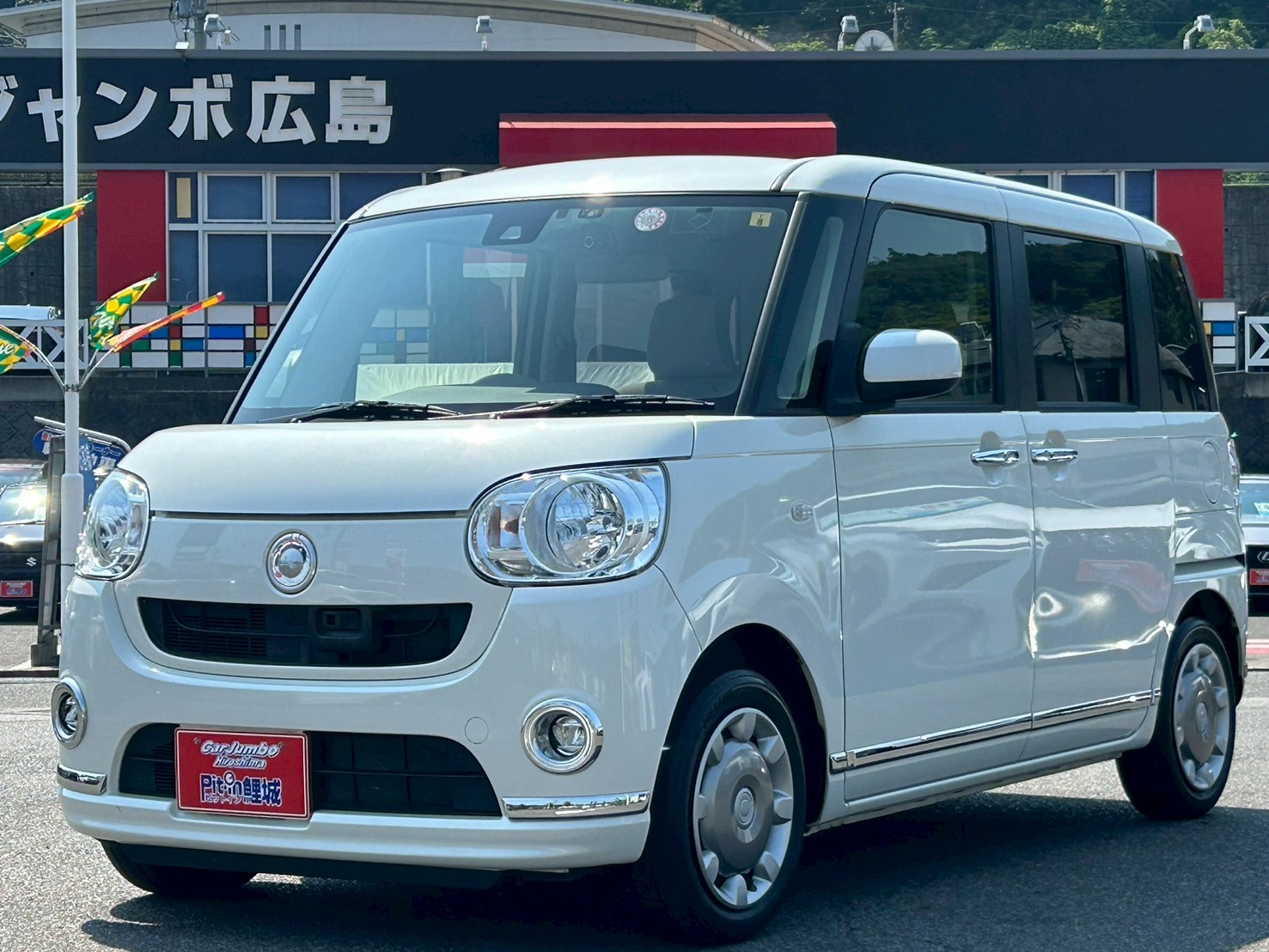 H29　ダイハツ　ムーヴキャンバス　Xメイクアップ　SAⅡ　社外ナビ　ワンセグテレビ　ＣＤ再生　両側スライドドア　ＥＴＣ　前ドライブレコーダー　衝突軽減装置　横滑り防止装置　アイドリングストップ　ベンチシート　ＬＥＤフォグライト　プッシュスタート　スマートキー【0069359】