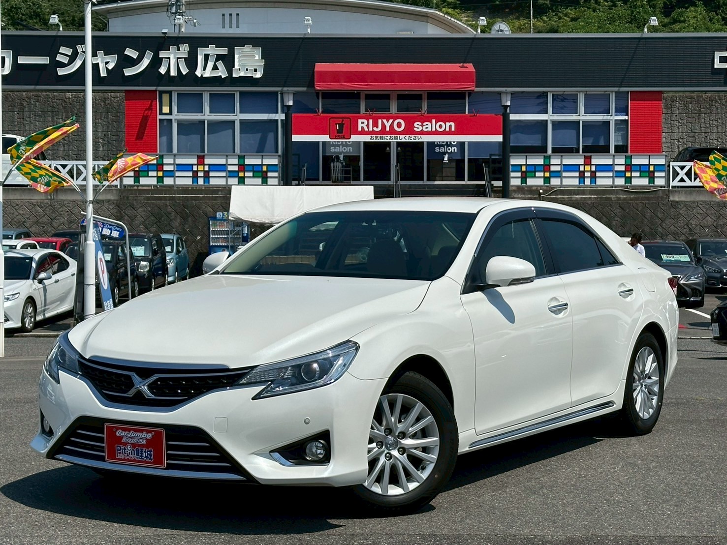 H２８年式　トヨタ　マークX　プレミアム　AT　2500CC　※純正ナビ・バックモニター・ビルトインETC・前後ドライブレコーダー・Bluetooth・CD・電格ミラー・シートヒーター・純正アルミ・キーレスプッシュスタート・スマートキー・HIDヘッドライト・オートライト・オートエアコン【246】