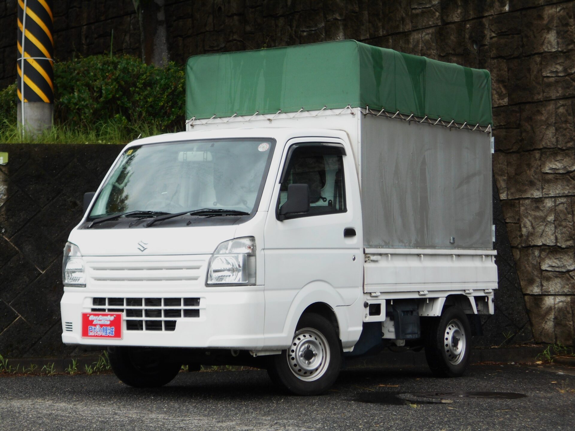 ３１年　キャリーＴＲ　ＡＴオートマ　アルミ製幌観音ドア　エアコン　パワステ　走行７３０００km　社外Ｂカメラ　452084