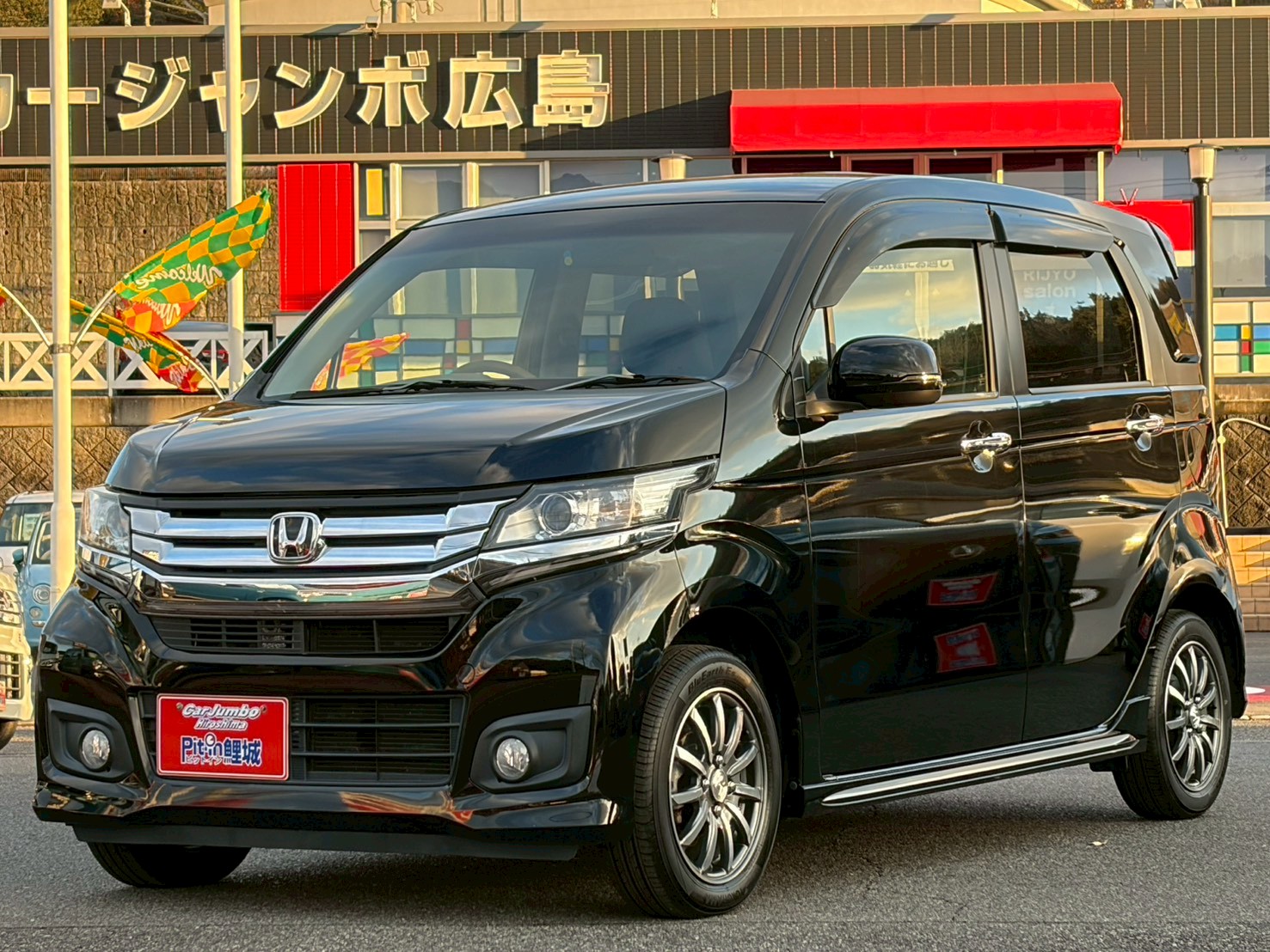 H28 ホンダ N-WGNカスタム G・Lパッケージ SSクールパッケージ 社外ナビ バックカメラ クルーズコントロール ETC 横滑り防止装置 プッシュスタート ベンチシート 純正14インチアルミホイール ステアリングリモコン 電動格納ドアミラー オートライト HIDヘッドライト【249】【1244713】