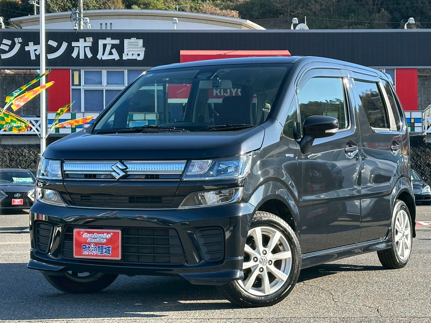 H30年式 スズキワゴンR ハイブリッドFZセーフティパッケージ CVT 660CC NO:8043※LEDヘッドライト・純正アルミ・プライバシーガラス・キーレスプッシュスタート・スマートキー・社外ナビ・Bluetooth・CD・バックモニター・電格ミラー・ドライブレコーダー・ETC・ヘッドアップディスプレイ・シートリフター・リアワイパー【246】