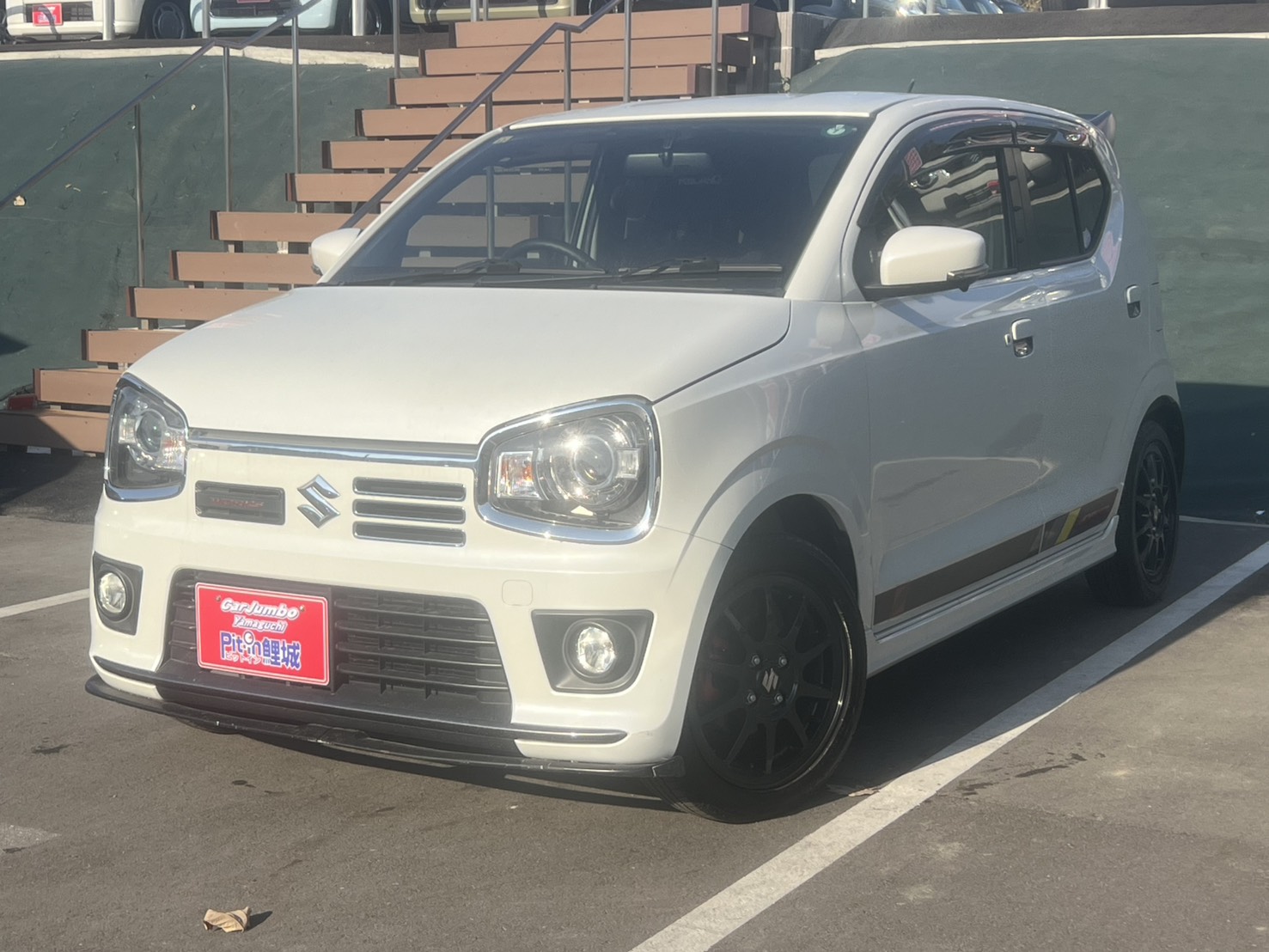 R2年式　スズキ　アルトワークス　社外マフラー　ルーフスポイラー　RECAROシート　ETC　【63,650km】　915207