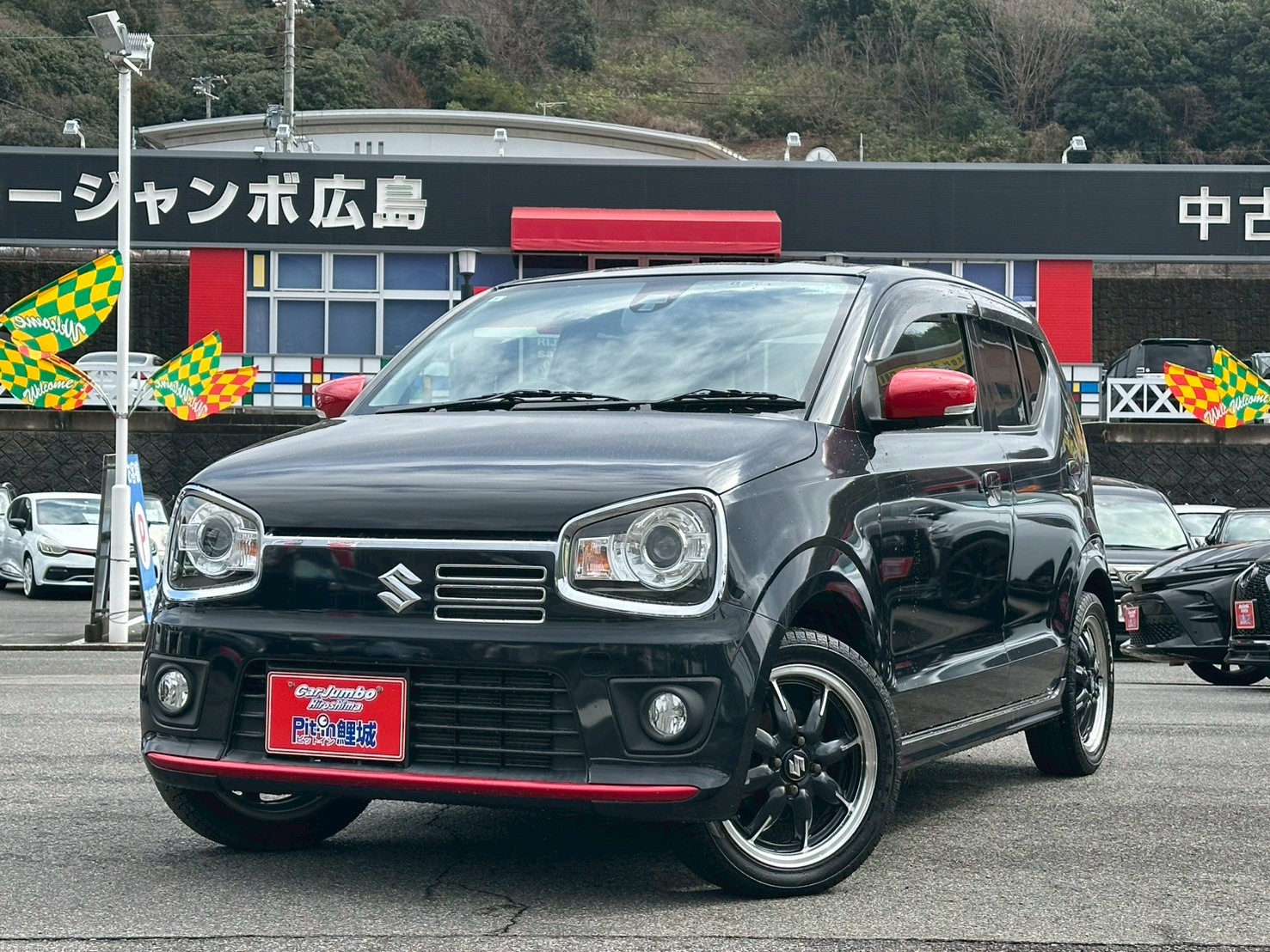 H27年式 スズキ アルトターボRS AT 660CC NO:865042※デュアルエアバッグ・ABS・スマートキー・キーレスプッシュスタート・電格ミラー・プライバシーガラス・レーダーブレーキサポート・純正アルミ・ISOFIX・社外ナビ・ETC・シートヒーター・リアワイパー【246】