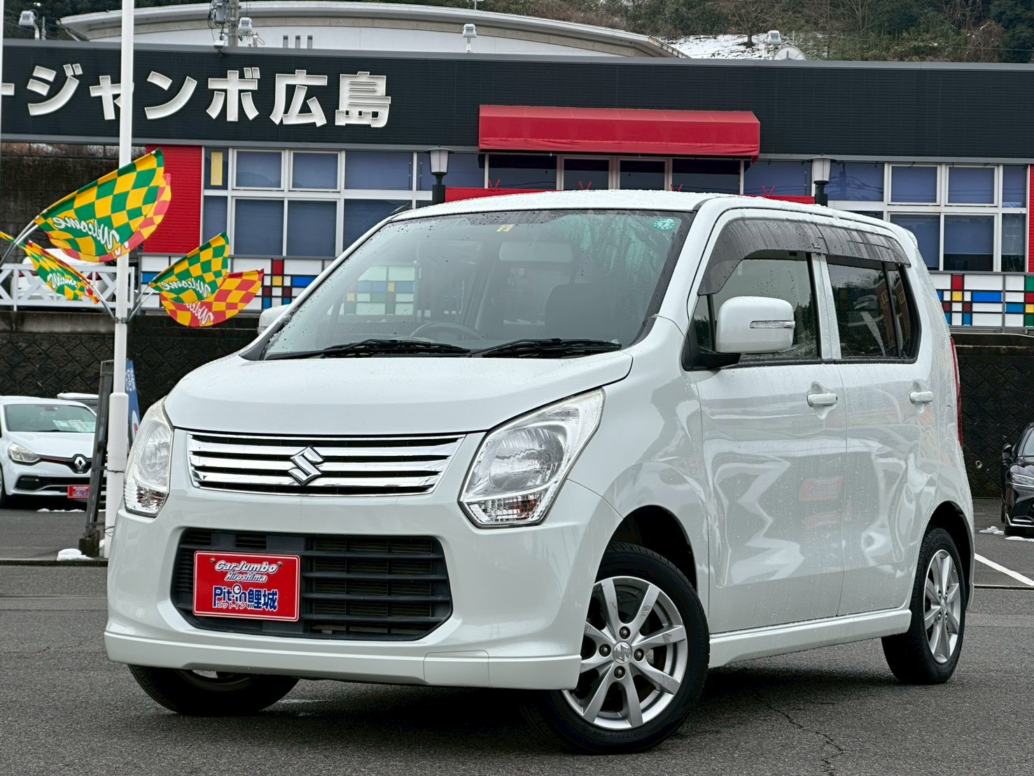 H２６年式　スズキワゴンR　FXリミテッド　AT　660CC　NO：293134※キーレスプッシュスタート・スマートキー・オートエアコン・ミラーウィンカー・プライバシーガラス・社外ナビ・フルセグTV・ISOFIX・アイドリングストップ【246】