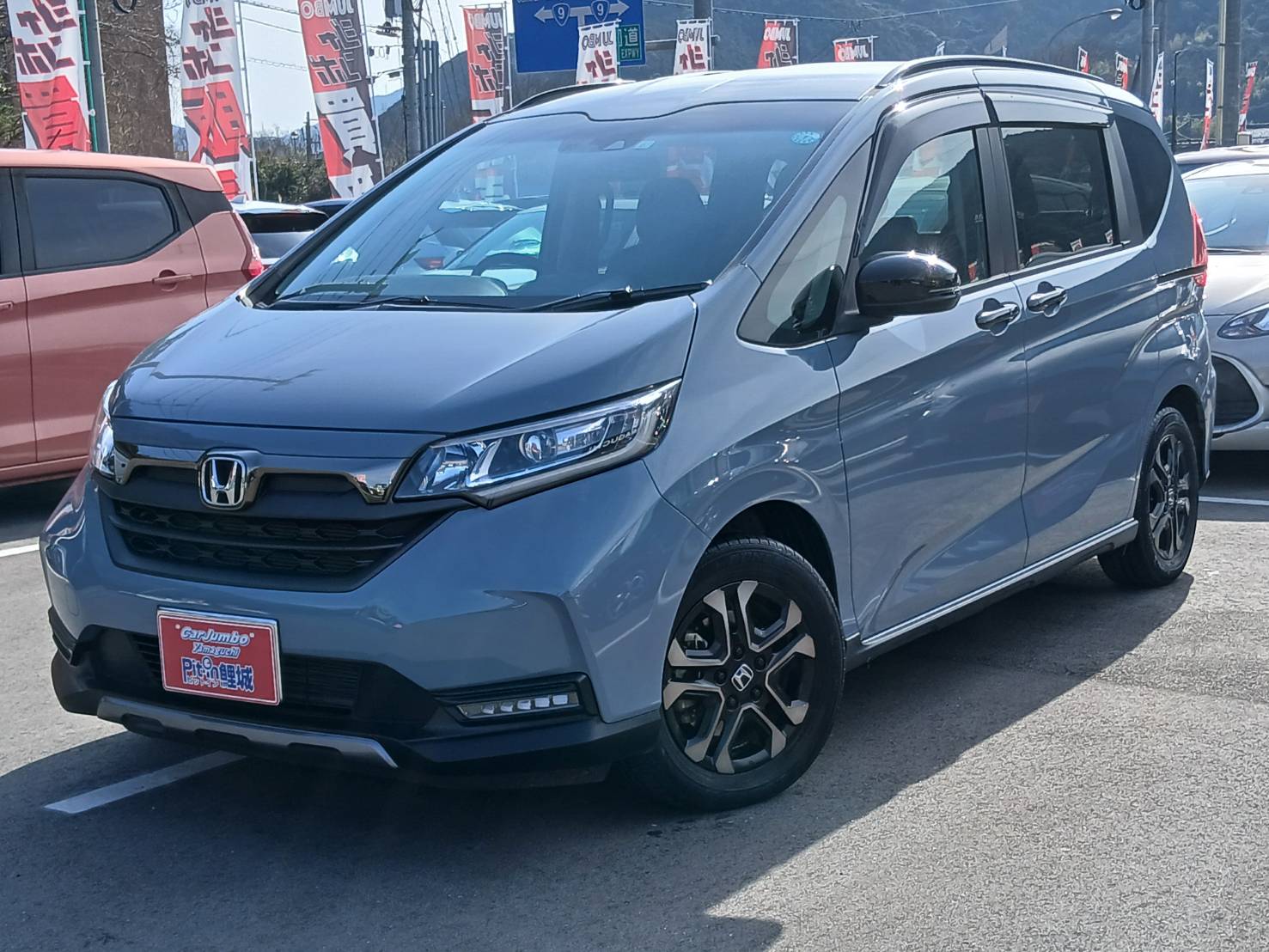 R5年式　ホンダ　フリードハイブリッド　クロスターブラックスタイル　純正9インチナビ　フルセグTV　バックカメラ　両側電動スライドドア　ETC　LEDヘッドライト　【28,000㎞】　26-0384