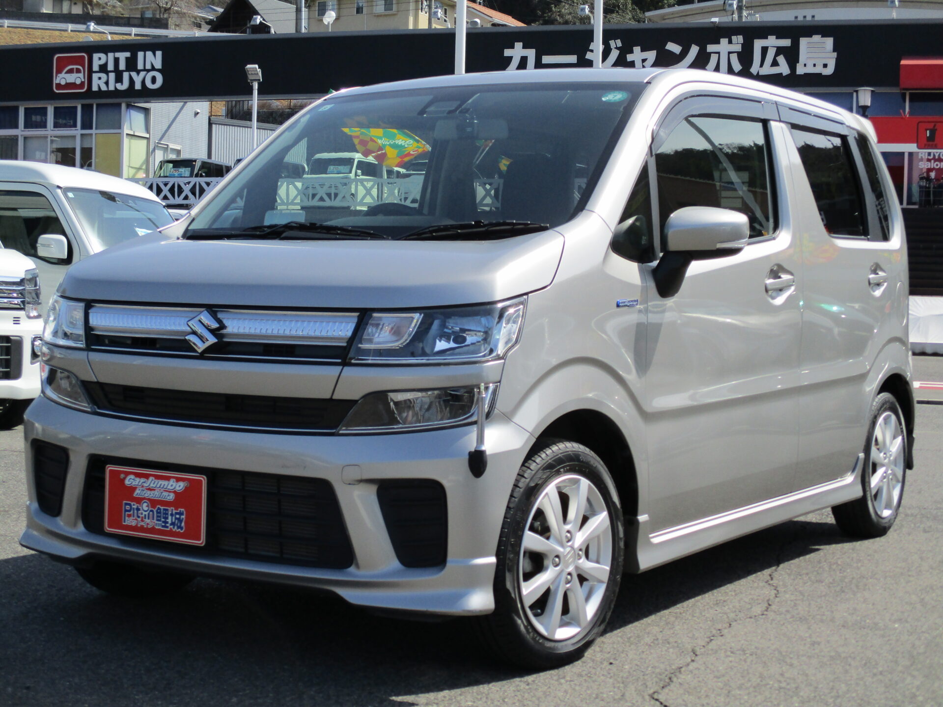 H２９y　スズキ　ワゴンR　ハイブリッドFZ　セーフティパッケージ装着車　セーフティーパッケージ　社外ナビフルセグ　純正１４ＡＷ　ヘッドアップディスプレイ　シートヒーター　ドラレコ前後　コーナーポール【188】136409