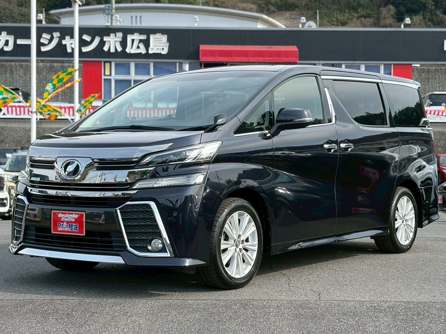 H２８年　トヨタ　ヴェルファイヤ　電動格納ドアミラー　左側電動スライドドア　社外ALPINEナビ　フルセグテレビ　バックカメラ　Wエアコン　純正18インチアルミホイール　スマートキー　プッシュスタート　オットマン　オートライト　ETC　DVD再生【249】【0092167】