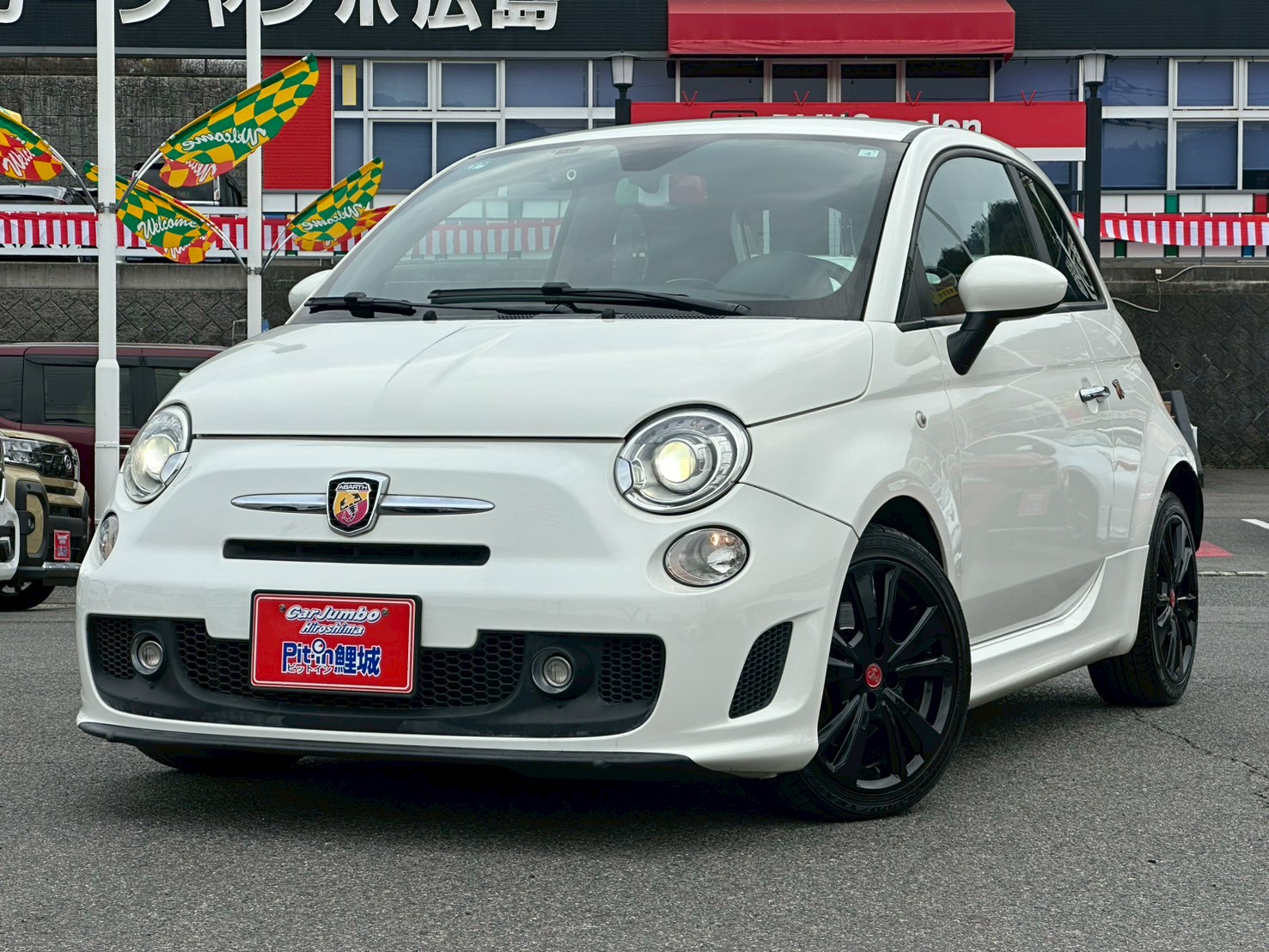 H27/5 アバルト500 ベースグレード 左ハンドル MT車 社外ナビ フルセグ バックモニター