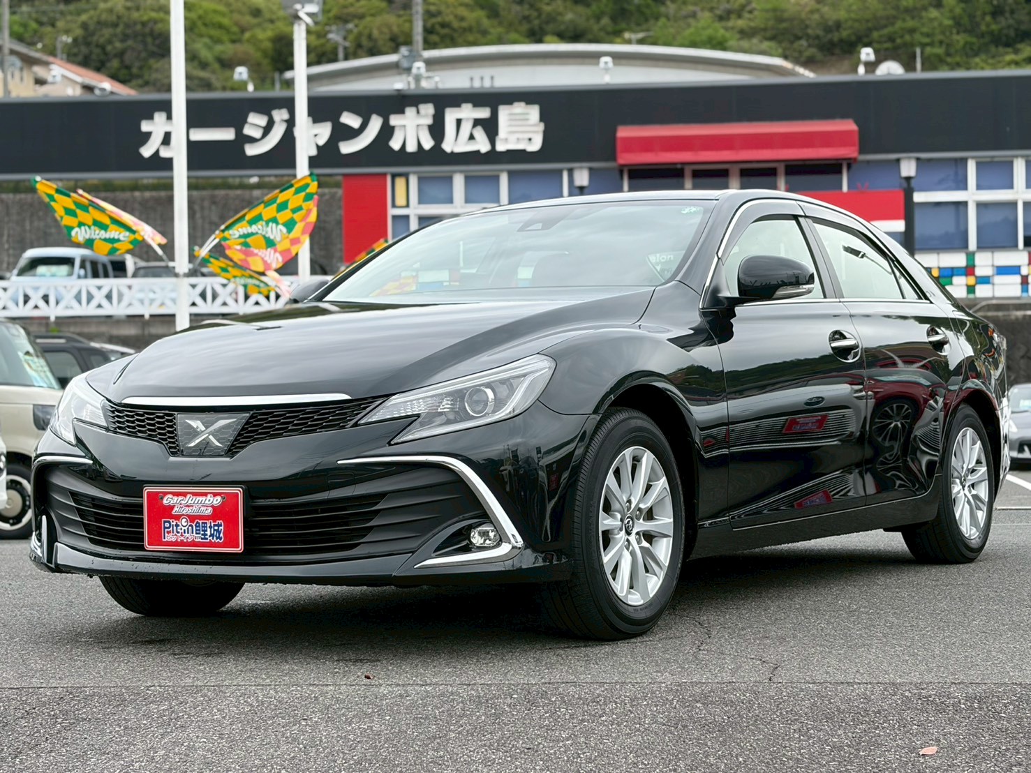 H29　トヨタ　マークX　250G　電動格納ドアミラー　純正ナビ　バックカメラ　Bluetooth　ワンセグ　クルーズコントロール　社外デジタルインナーミラー　横滑り防止装置　ETC　パワーシート　スマートキー　プッシュスタート　純正16インチアルミ【249】【6107216】