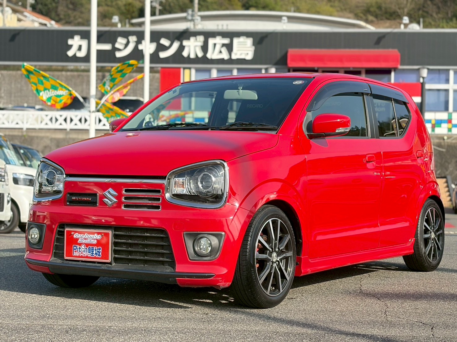 H28　スズキ　アルトワークス　オーディオレス仕様車　社外車高調　社外15インチAW　社外マフラー　RECAROシート　社外ナビ　Bluetooth　フルセグテレビ　DVD再生　ETC　電動格納ドアミラー　社外ハンドル　オートエアコン　5速MT　追加ブースタ計　スマートキー　プッシュスタート【249】【881443】