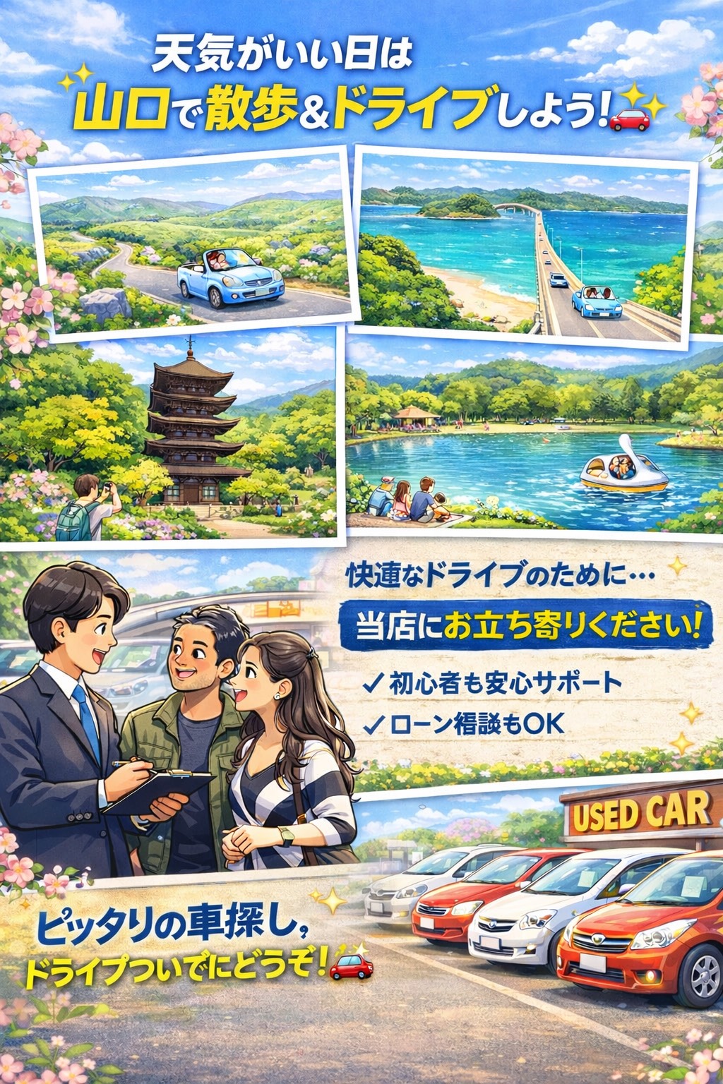 🌞天気がいい日は山口で散歩＆ドライブしよう🚗✨