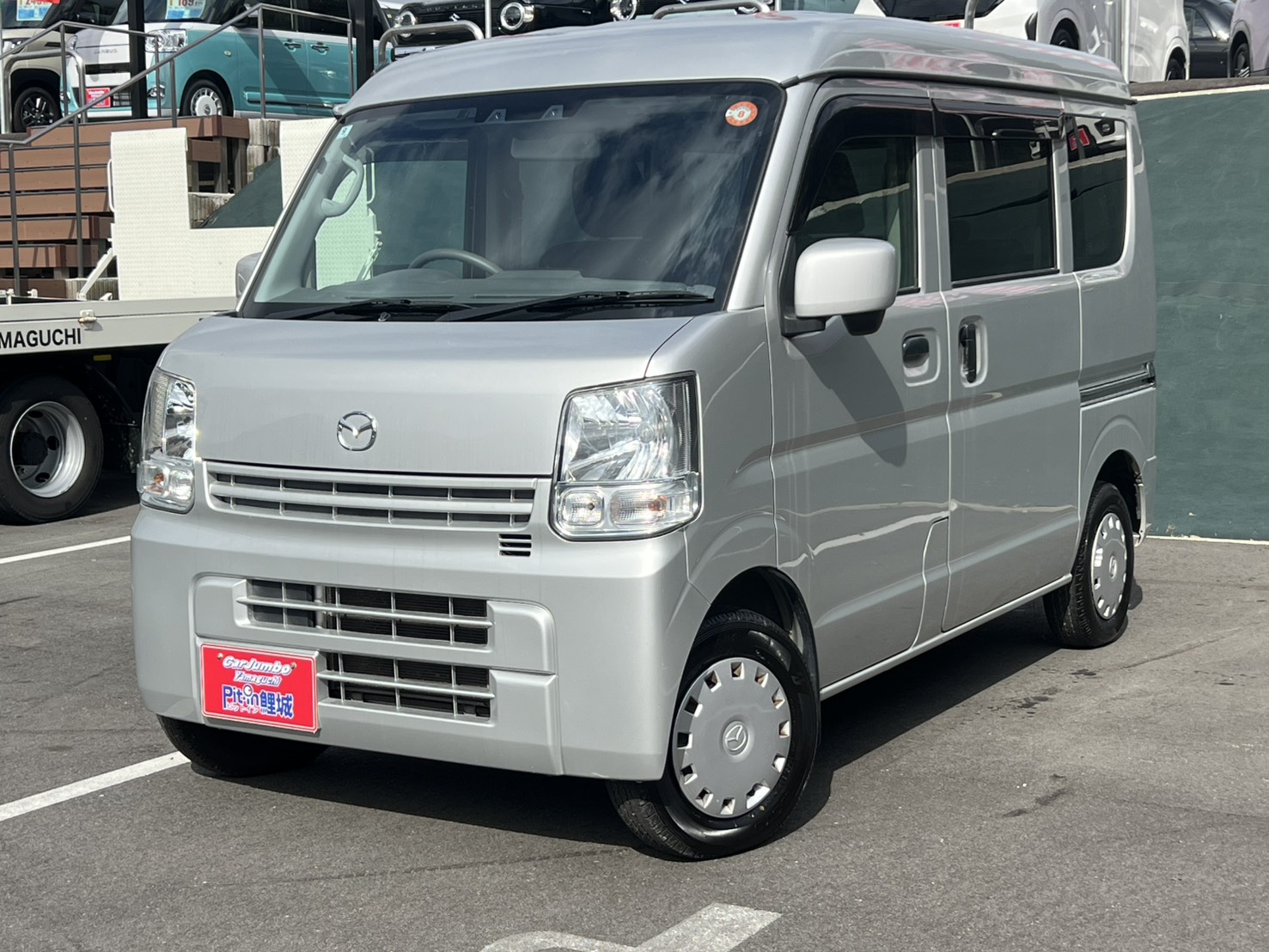 R1年式　マツダ　スクラムバン　バスター　ハイルーフ　社外ナビ　Bluetooth　キーレス　パワーウィンドウ　プライバシーガラス　【70,100km】　25-2105