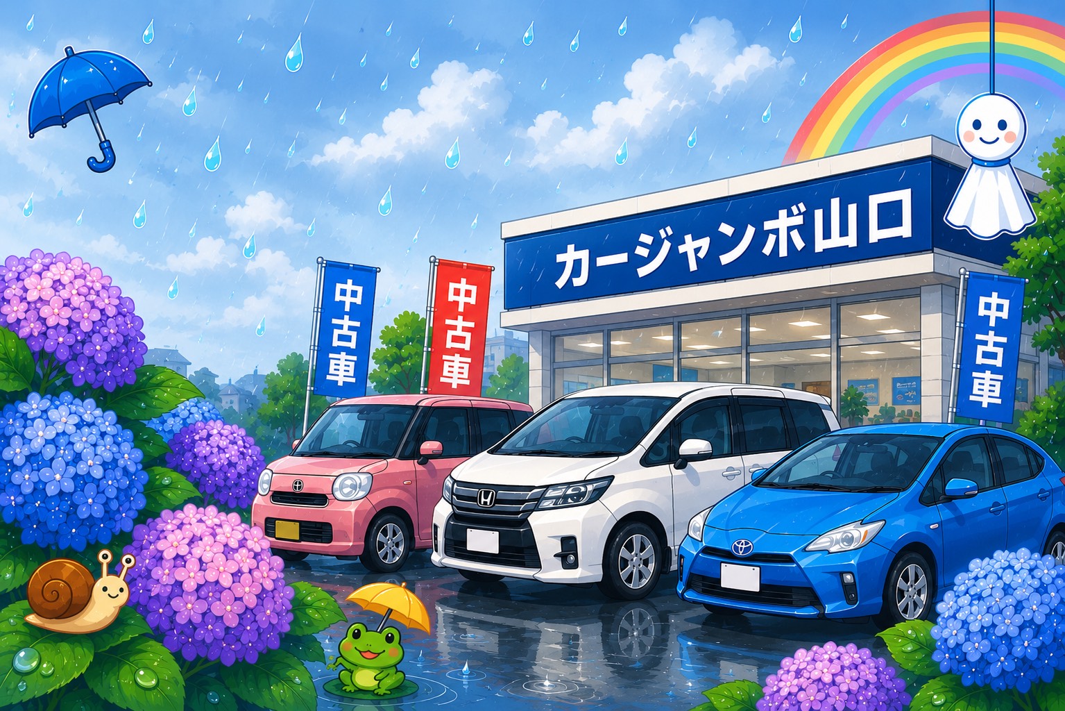 6月スタート！梅雨の時期も快適なカーライフを