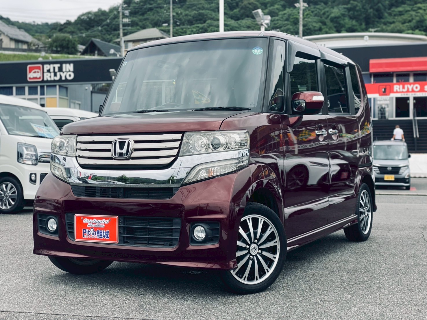 H25年式 ホンダ N-BOXカスタム G・ターボパッケージ 両側電動スライドドア/ヘッドライトHID/純正15インチAW/Pスタート/クルーズコントロール/オートライト/オートエアコン/電動格納ミラー/純正フォグランプ【234】【2131229】