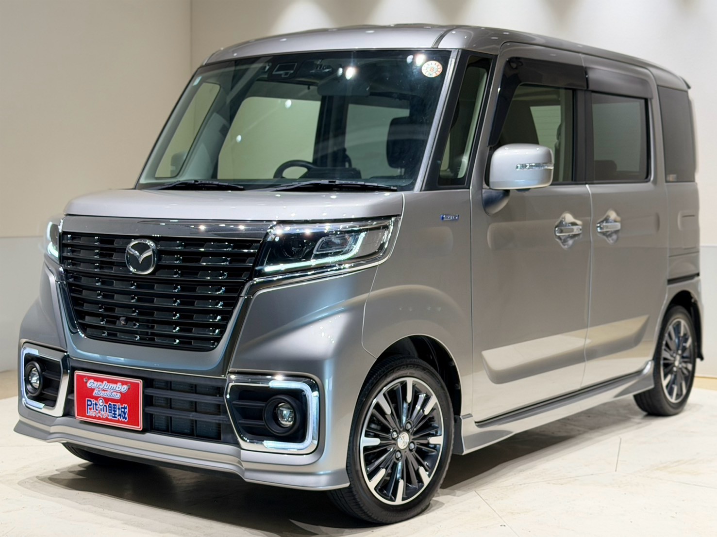 R2y マツダ フレアワゴンカスタムスタイル HV XS 純正8インチナビフルセグ 全方位モニター ETC ドラレコ シートヒーター 両側Pスライドドア ハーフレザーシート LEDライト 純正15AW レーダーブレーキサポート サーキュレーター CVT【188】561052
